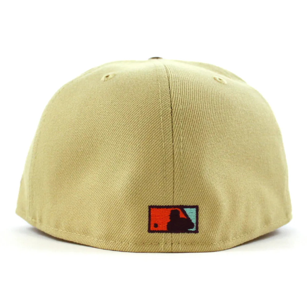 Oakland Athletics 1973 World Series New Era 59Fifty Fitted Hat (GITD VEGAS GOLD MAROON RUST ORANGE Under Brim)