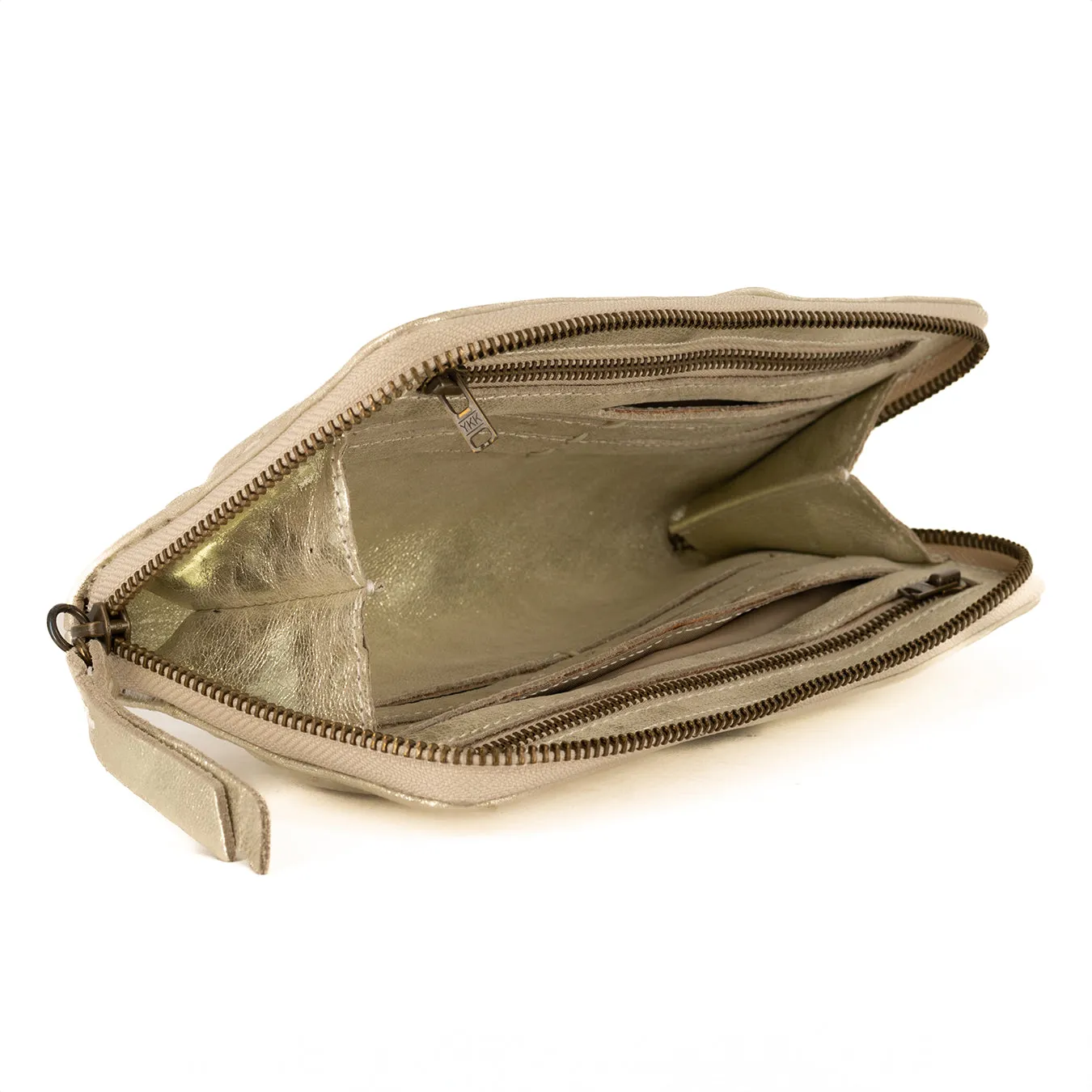 Olwethu : Ladies Leather Clutch Purse in Bark Domus