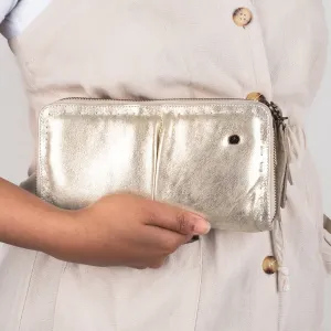 Olwethu : Ladies Leather Clutch Purse in Bark Domus