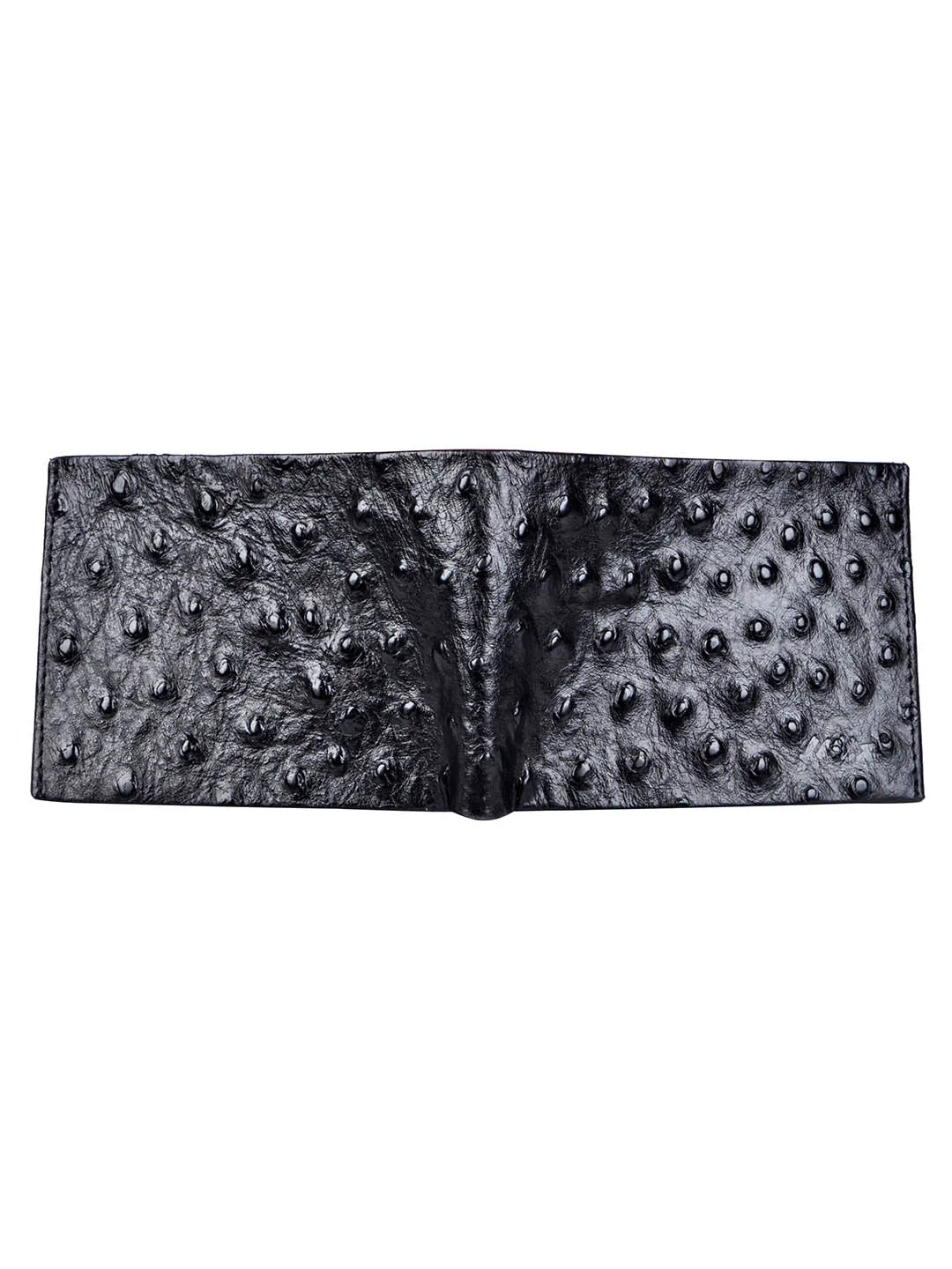 OSTRICH BLACK LEATHER WALLETS