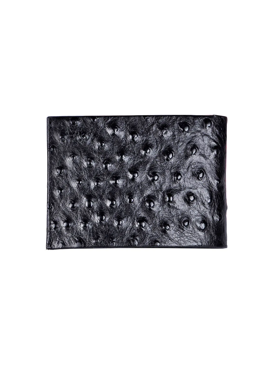 OSTRICH BLACK LEATHER WALLETS