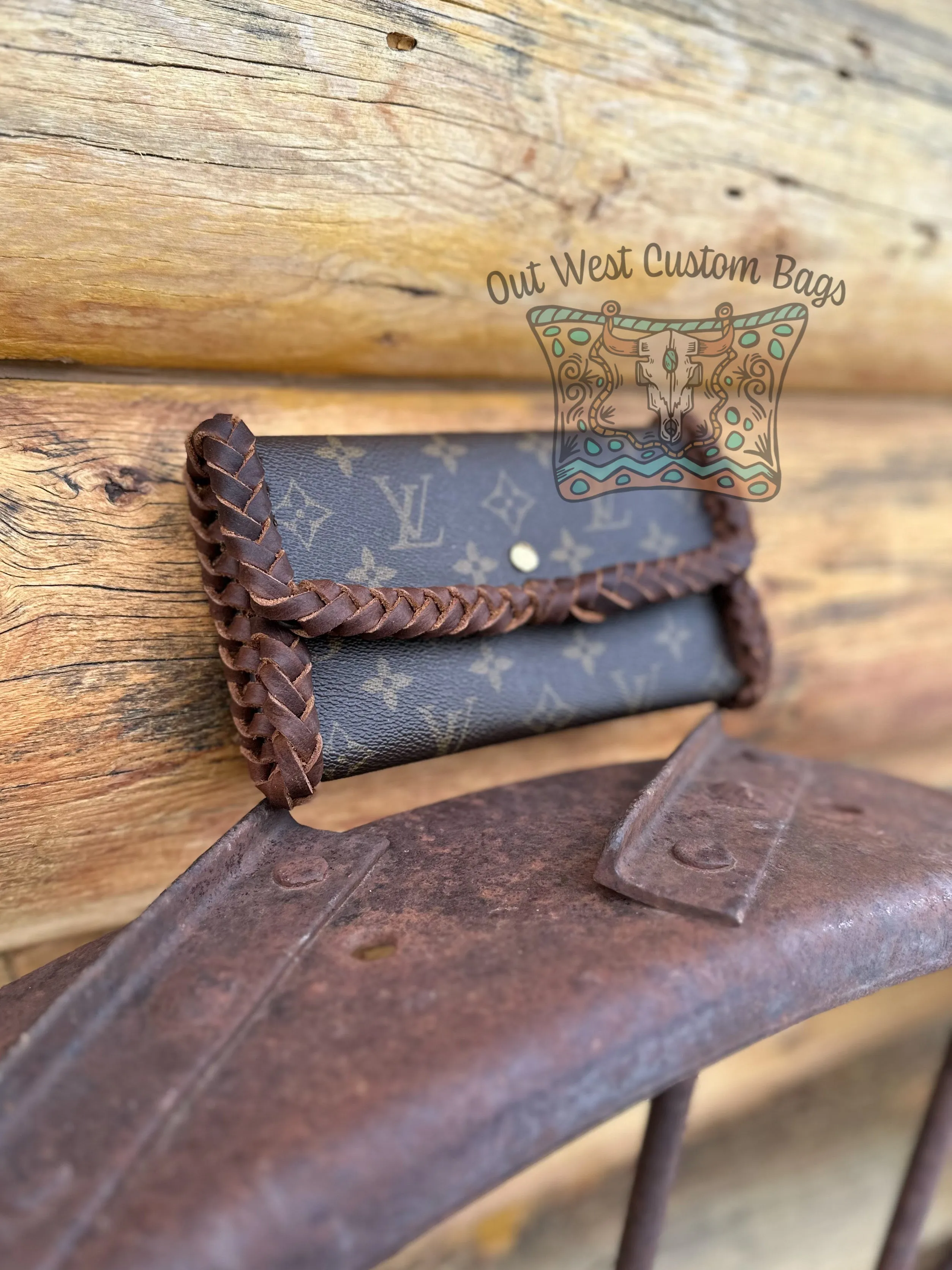 Out West Leather Braided Revamped International Wallet