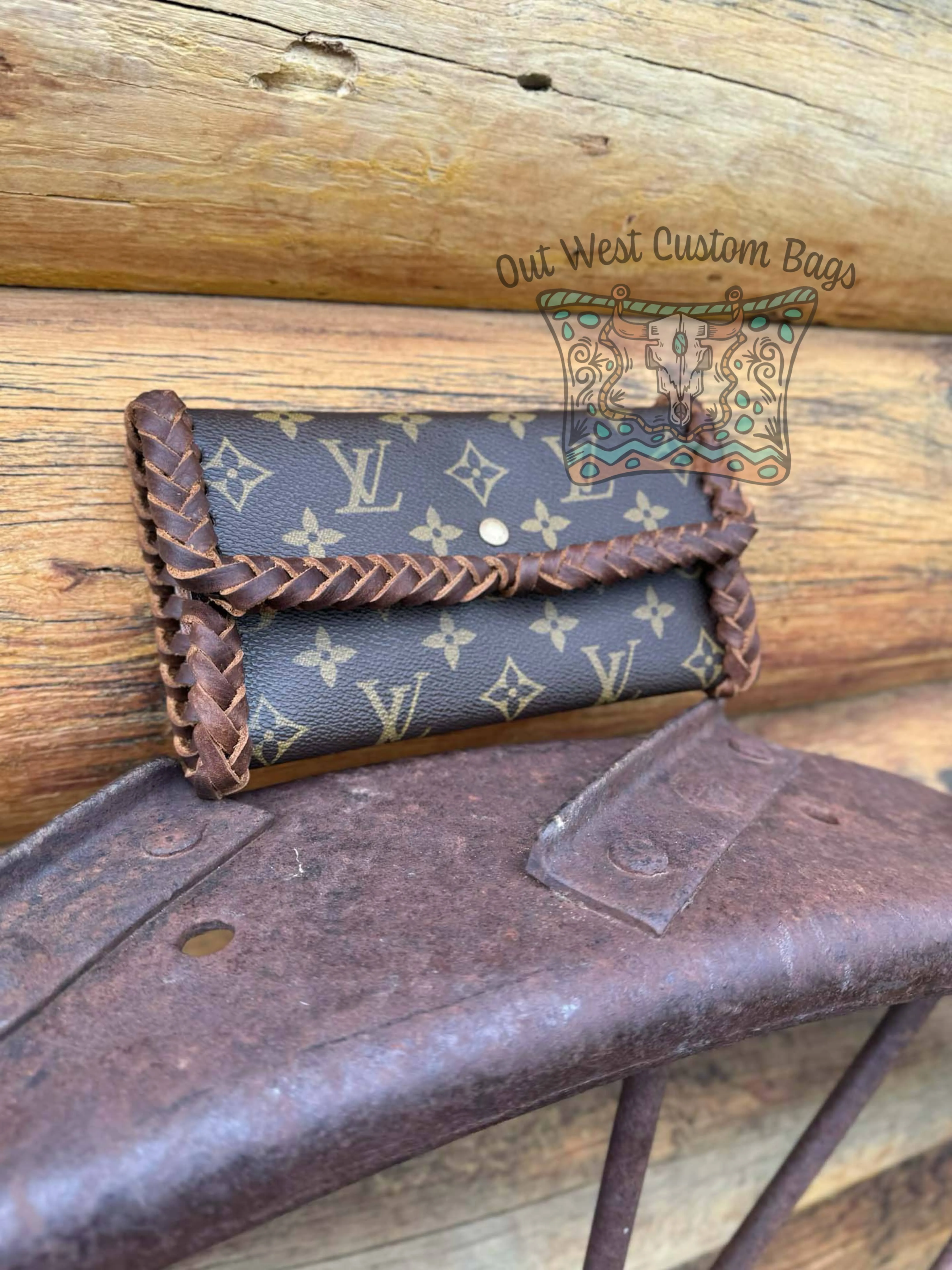 Out West Leather Braided Revamped International Wallet