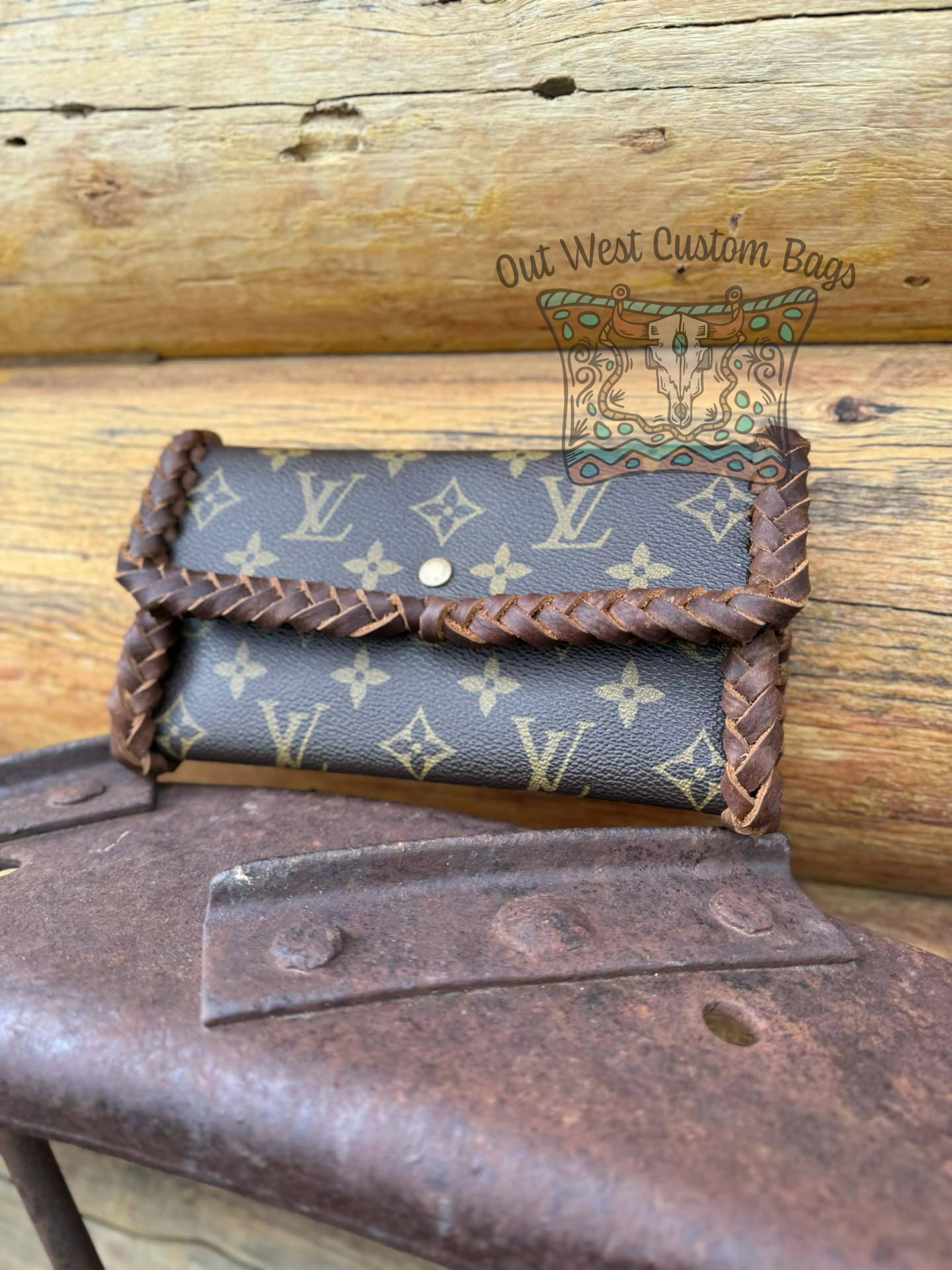Out West Leather Braided Revamped International Wallet
