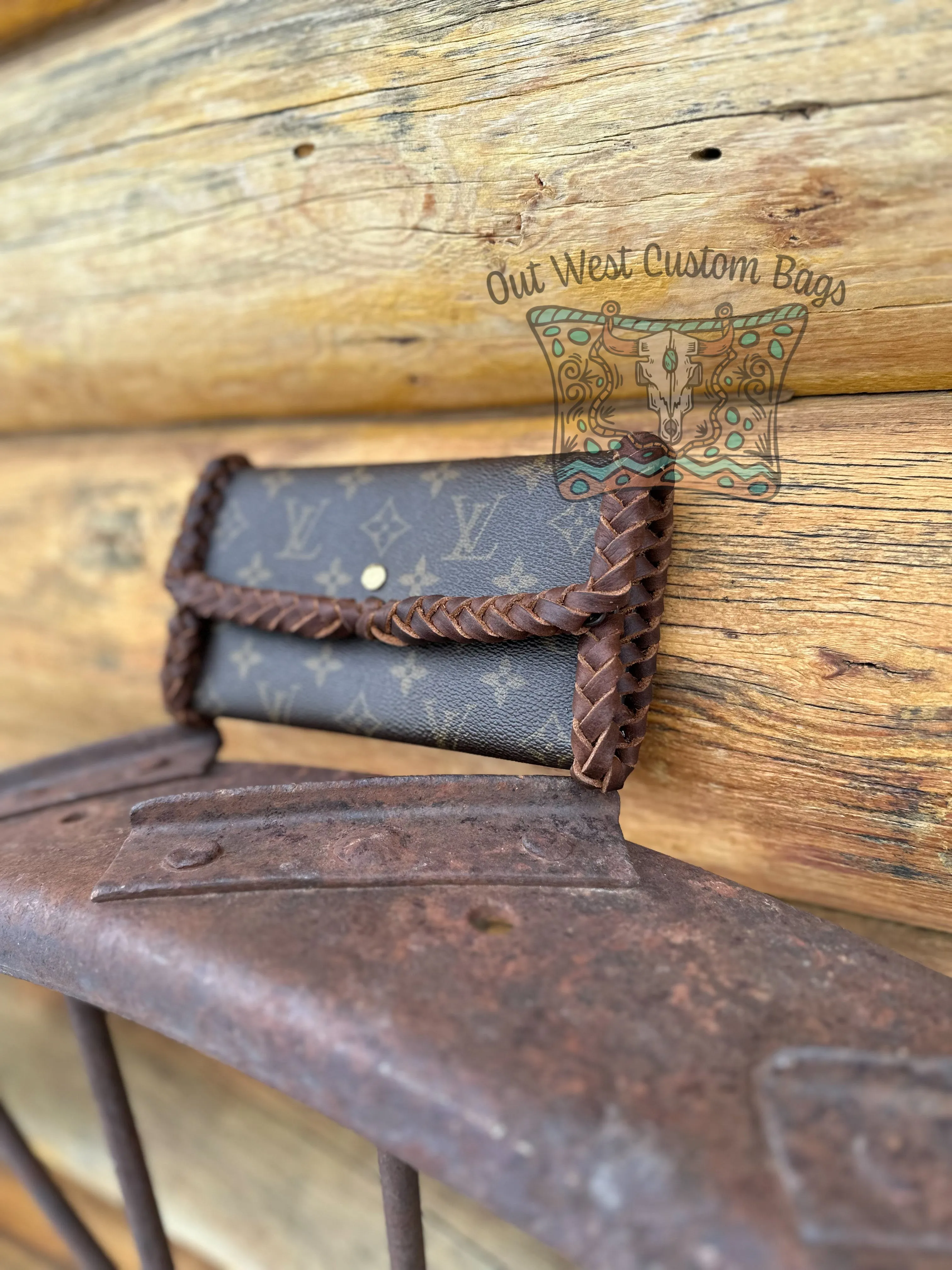 Out West Leather Braided Revamped International Wallet