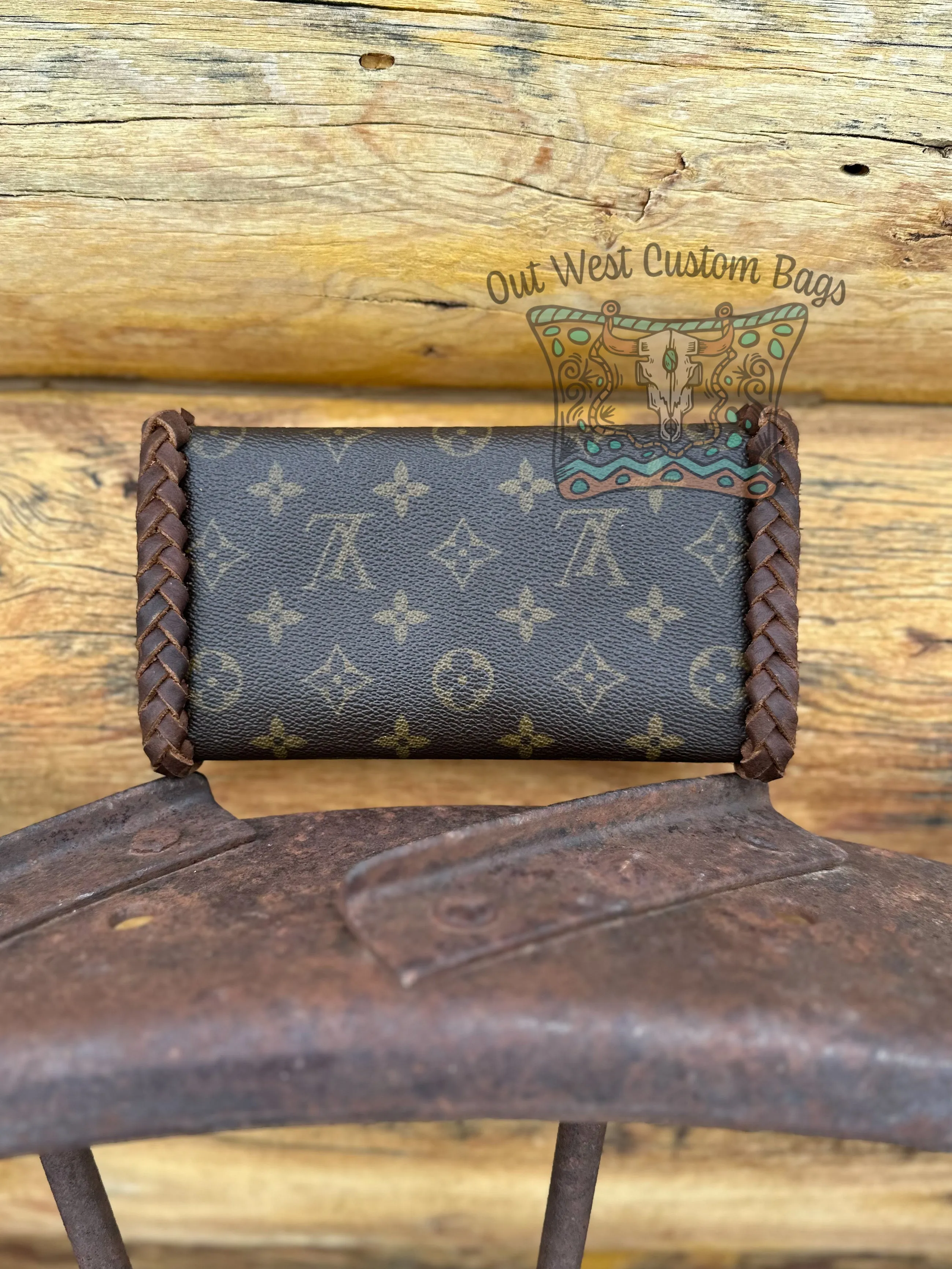 Out West Leather Braided Revamped International Wallet