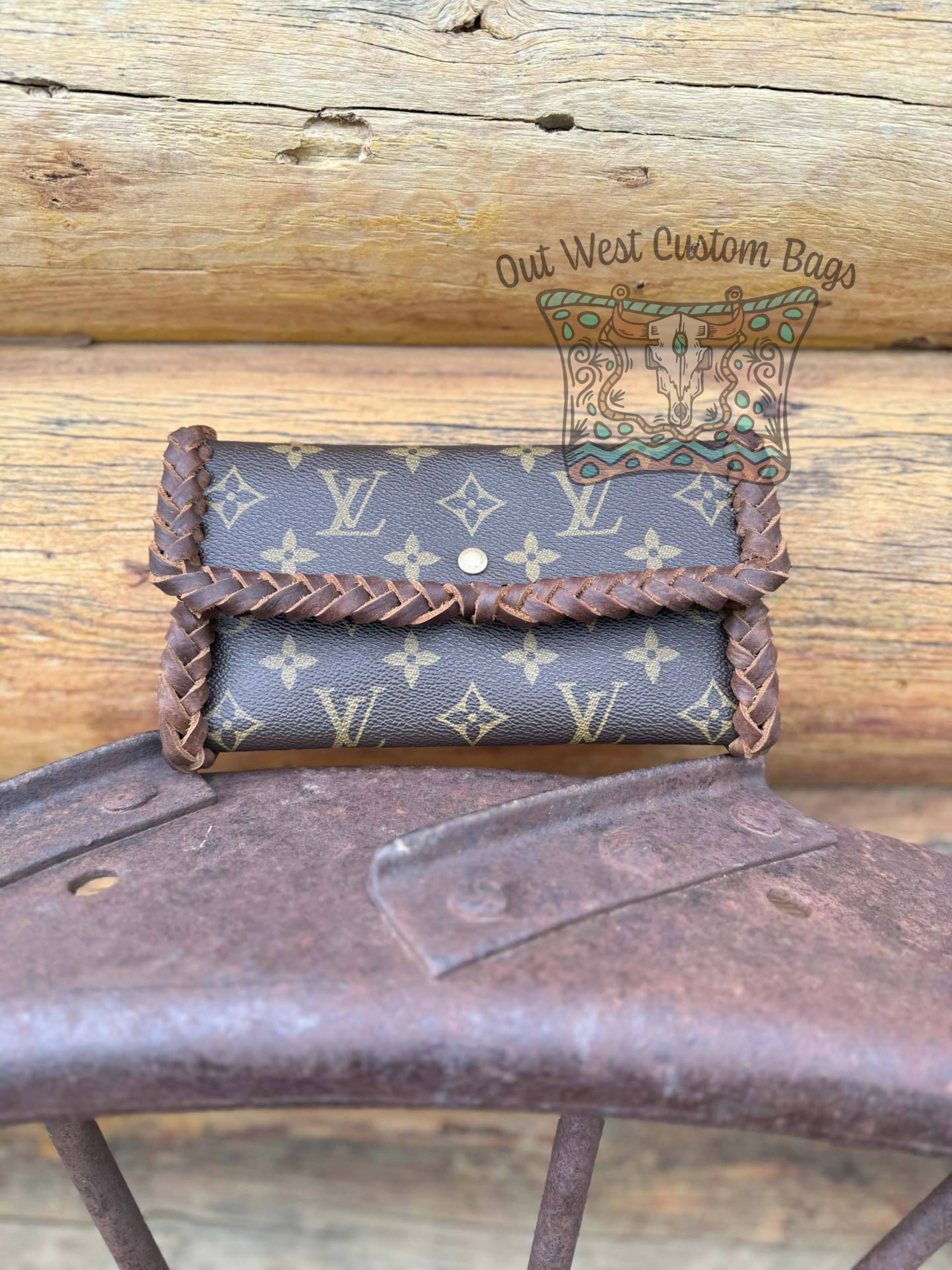 Out West Leather Braided Revamped International Wallet
