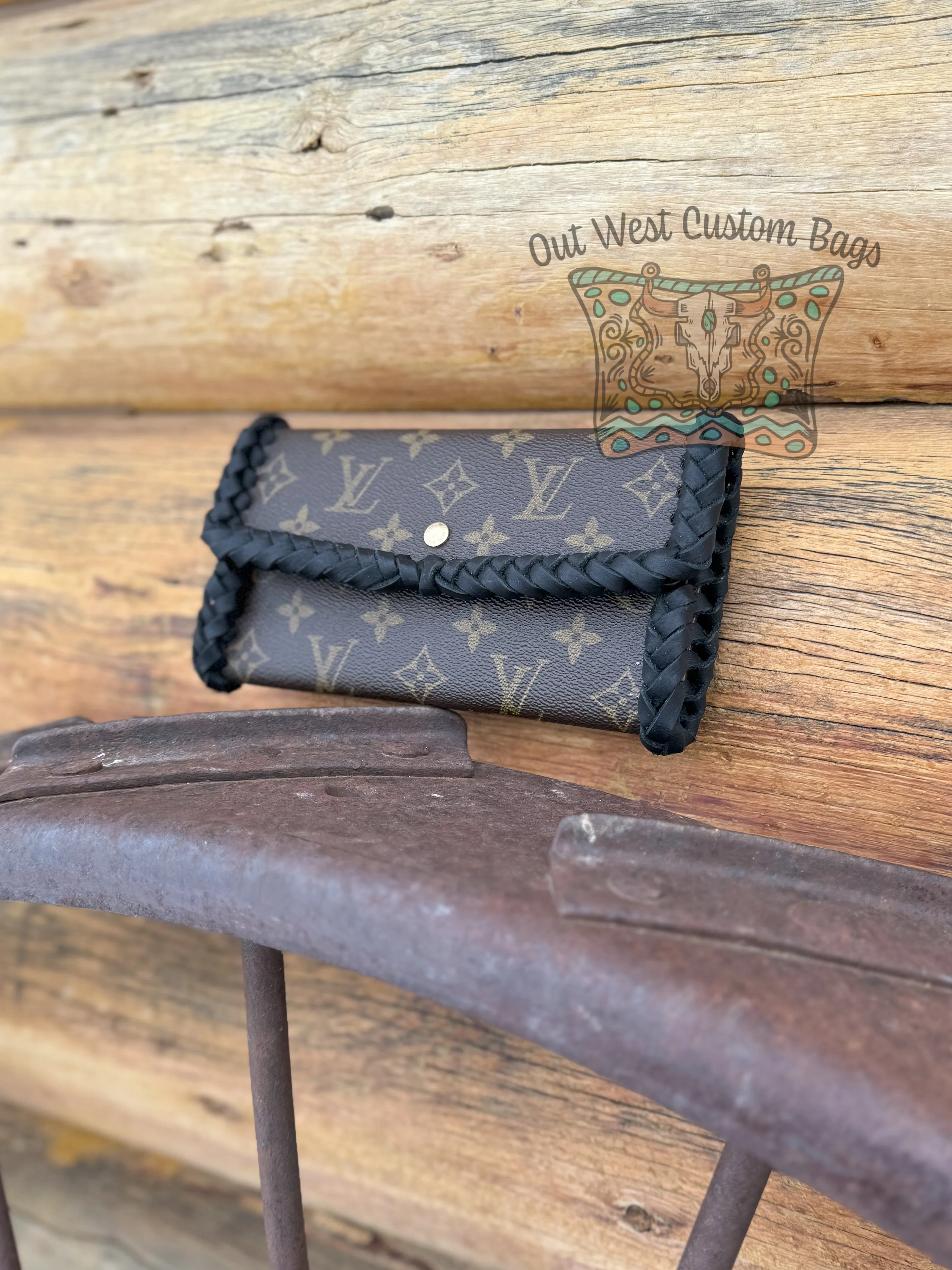 Out West Leather Braided Revamped International Wallet