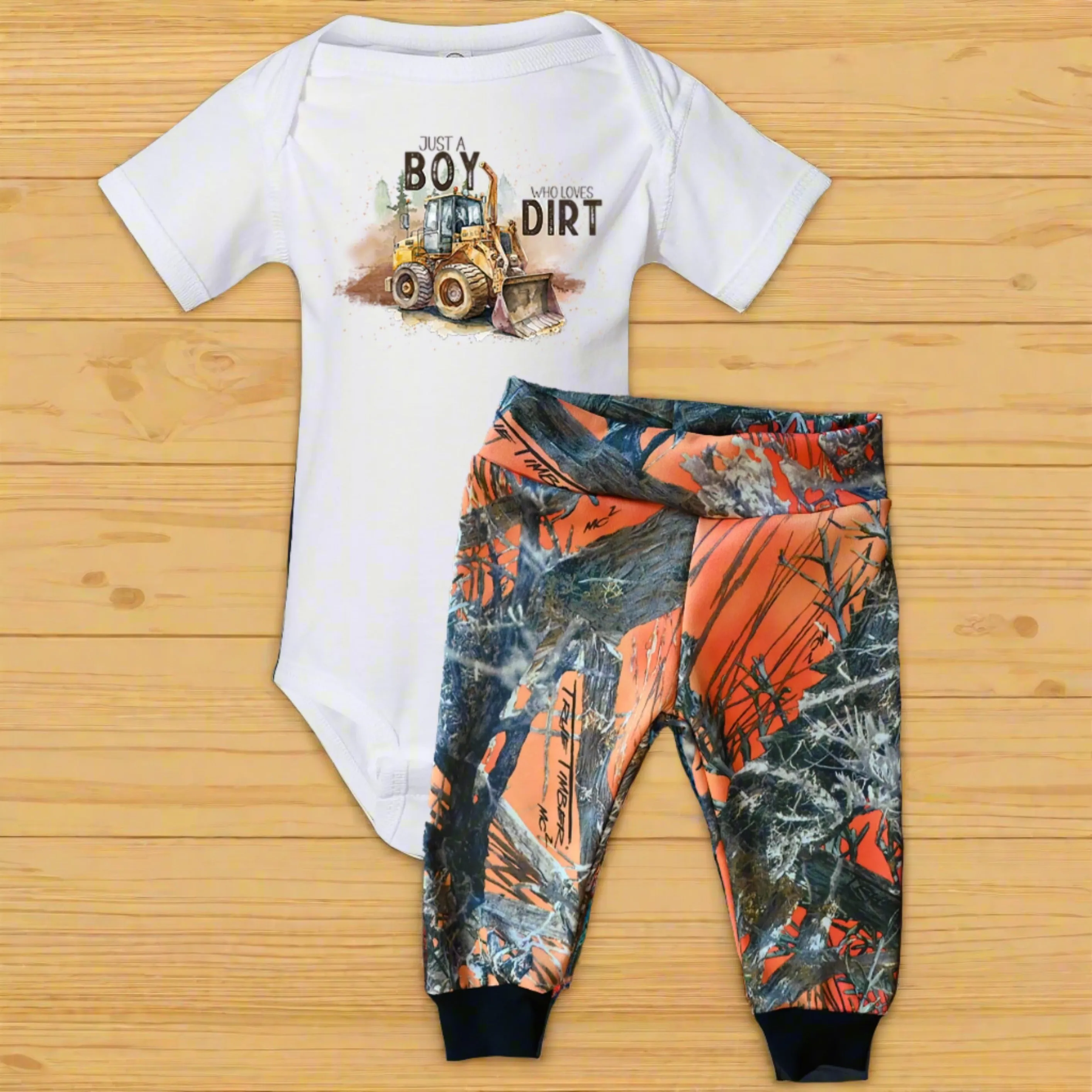 Pack My Diaper Bag I'm Going Huntin' With Daddy Two Piece Pant Set