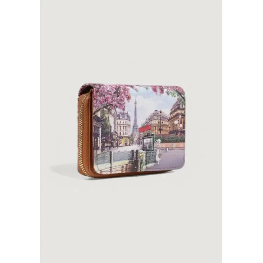 Paris Themed Zippered Wallet