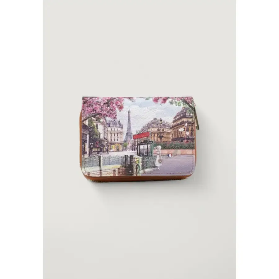 Paris Themed Zippered Wallet