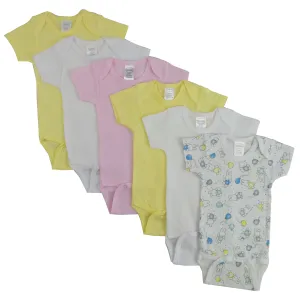 Pastel Girls Short Sleeve 6 Pack