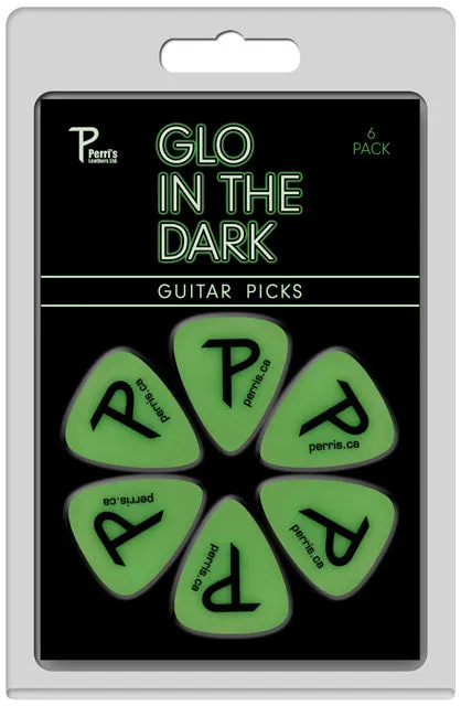 Perris 6-Pack Glo In The Dark Guitar Picks Pack