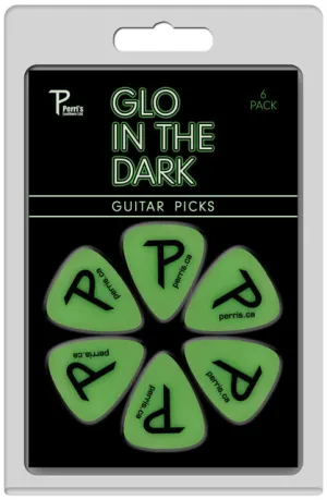 Perris 6-Pack Glo In The Dark Guitar Picks Pack
