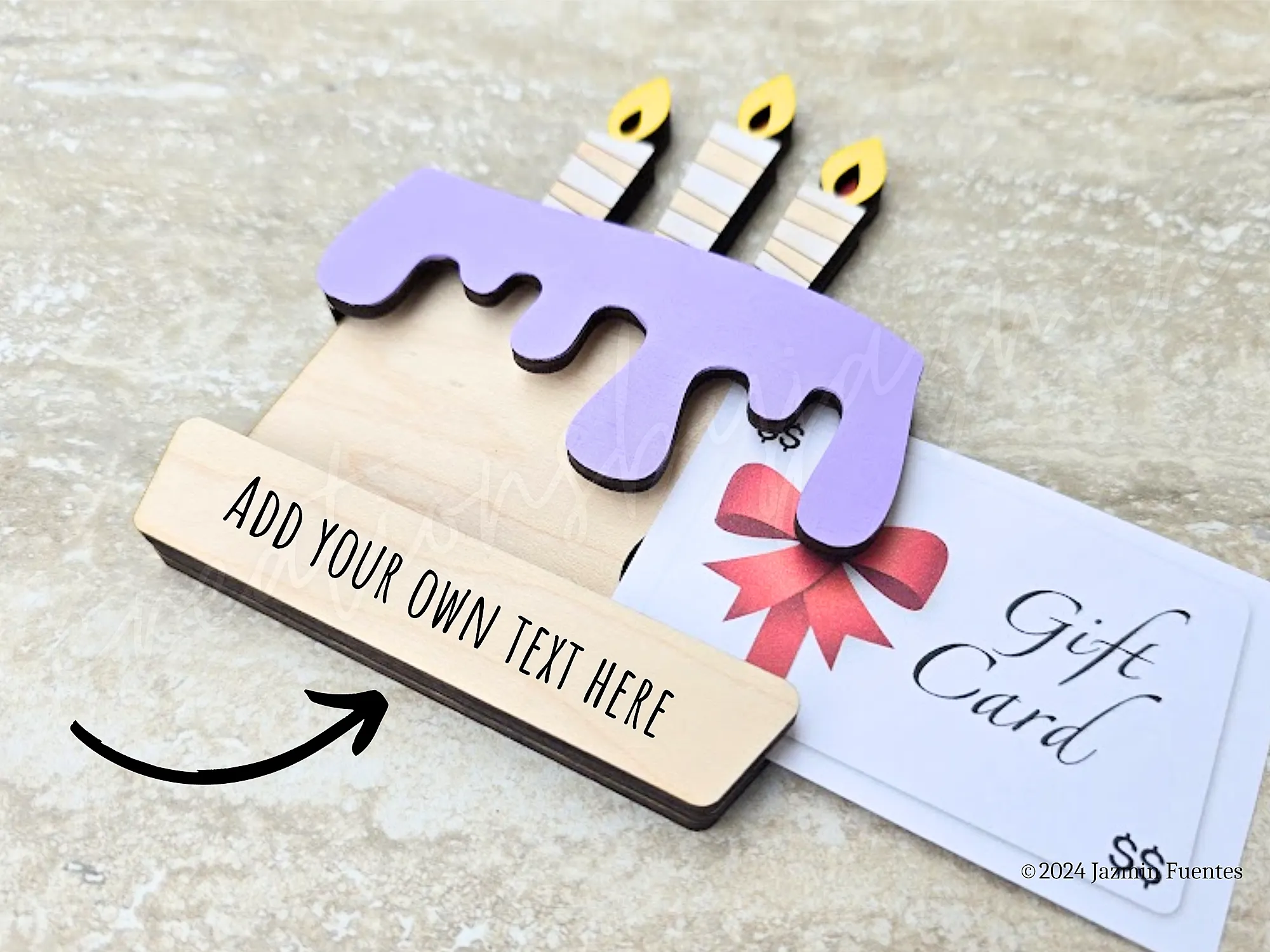 Personalized Birthday Gift Card Holder, Happy Birthday Gift, Cute Gift Card Wooden Holder