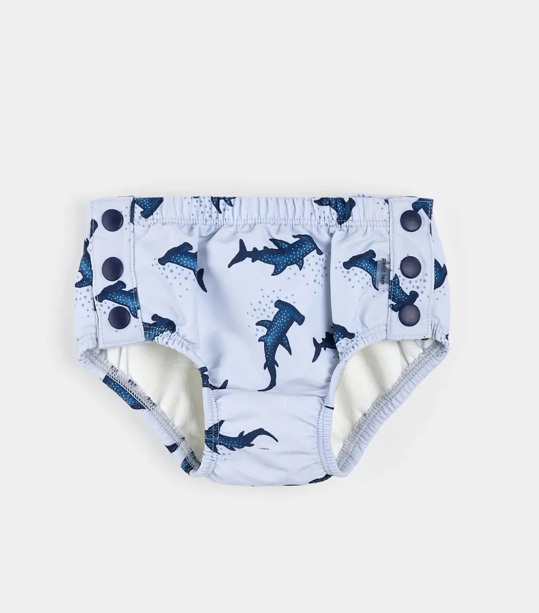 Petit Lem Baby Boys Hammer Head Shark Print Swim Diaper: Size 6/12M to 12/24M