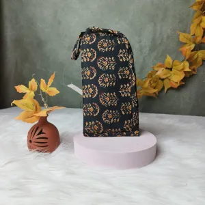 Phone Holder Black Jaipur Print