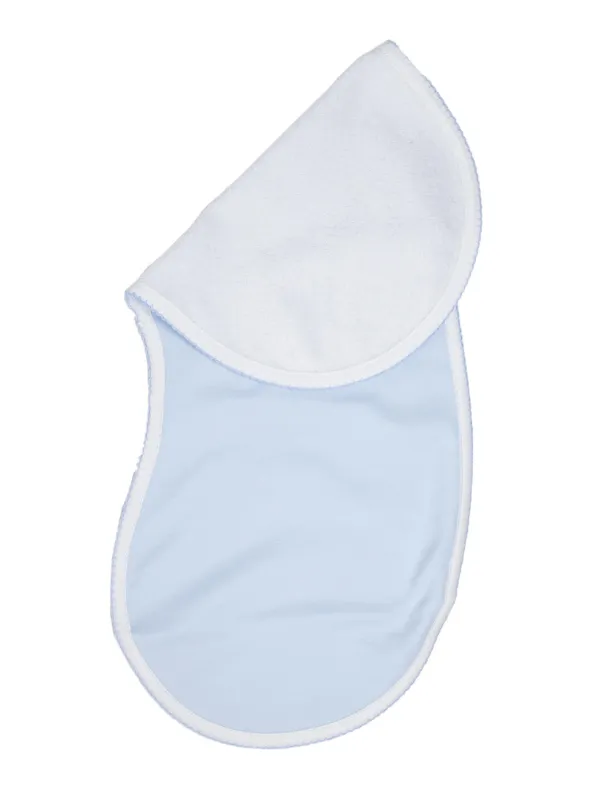 Pima Baby Burp Cloth | Lt Blue Mini Stripe