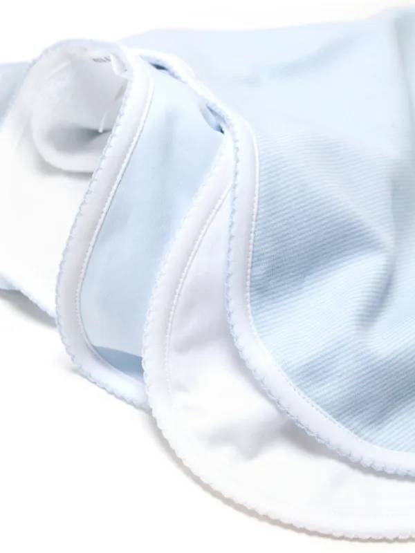 Pima Baby Burp Cloth | Lt Blue Mini Stripe