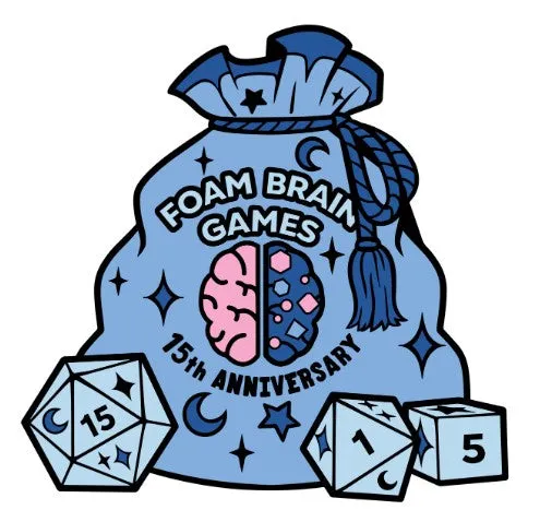 Pin Bazaar: Foam Brain Games 15th Anniversary Pin (Origins 2024)