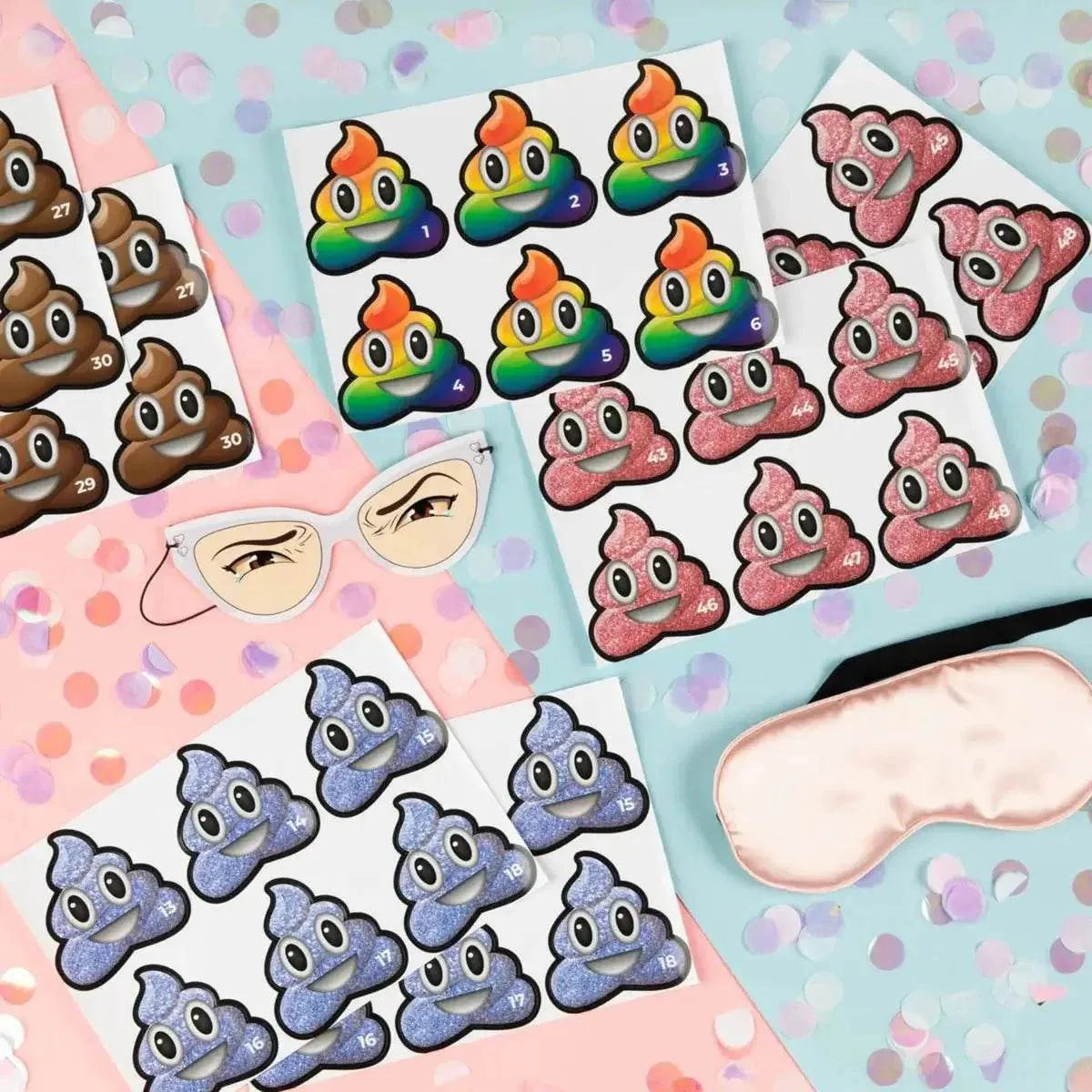 Pin The Poopie On The Diaper Game - Brown