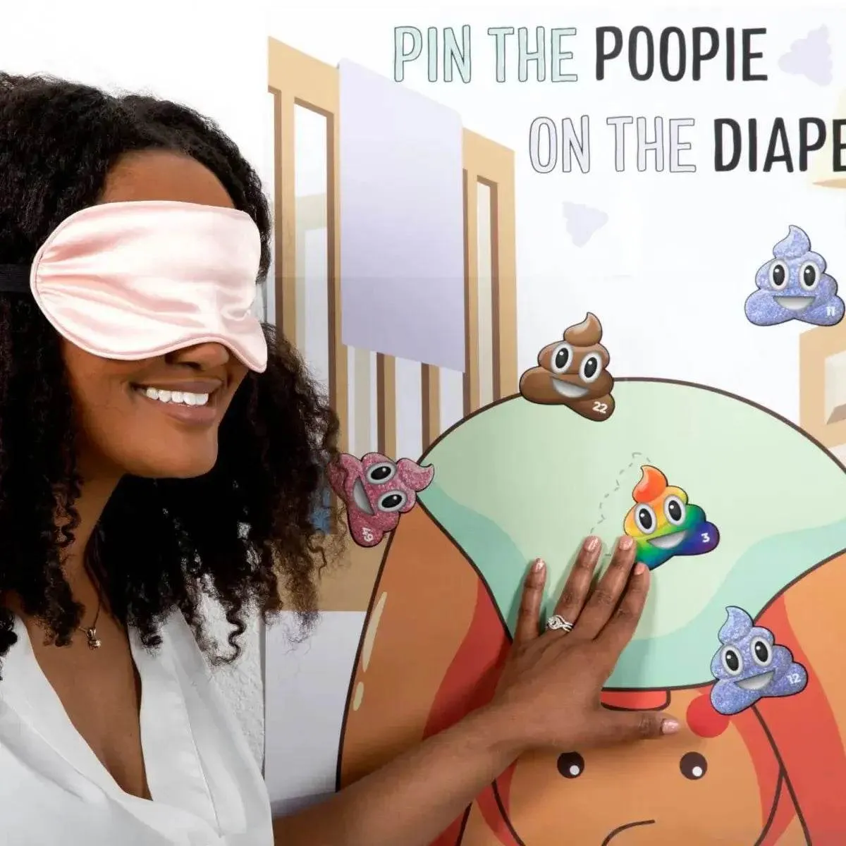 Pin The Poopie On The Diaper Game - Brown