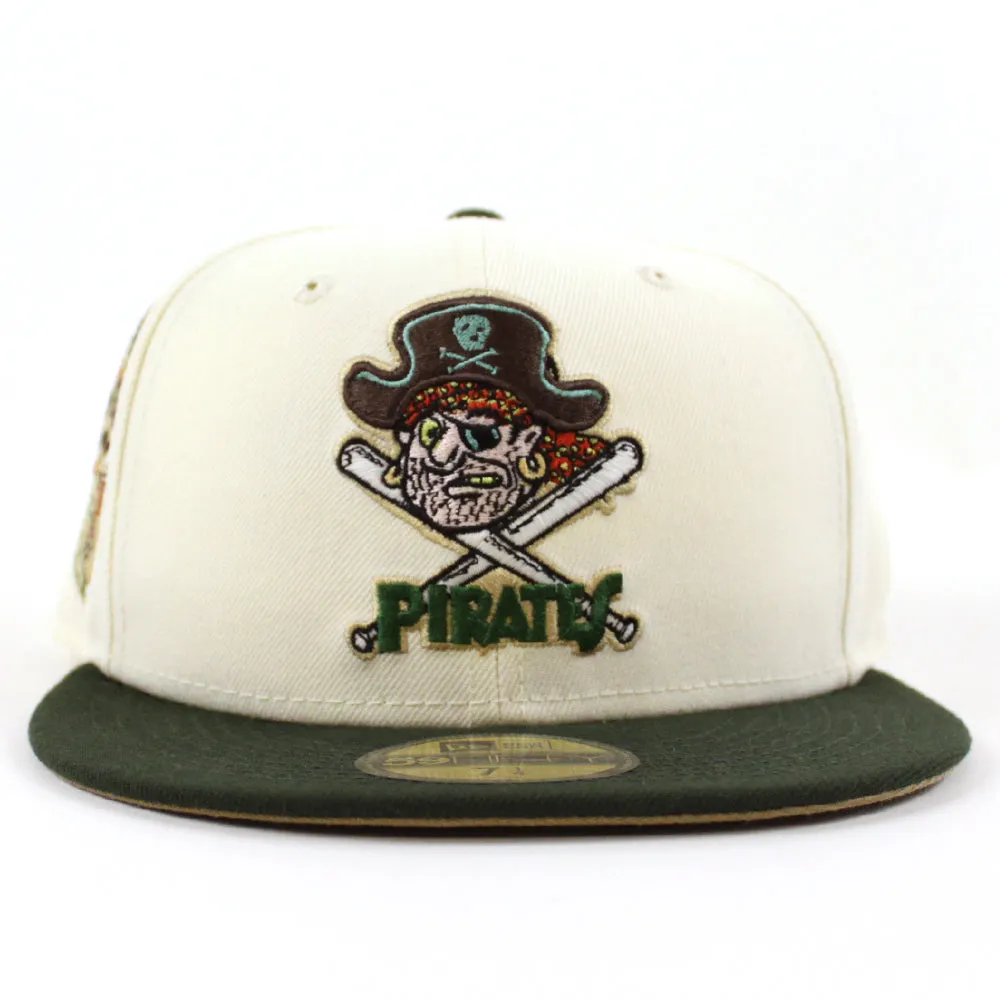 Pittsburgh Pirates 1959 All Star Game New Era 59Fifty Fitted Hat (GITD CHROME WHITE DARK SEAWEED KHAKI Under Brim)