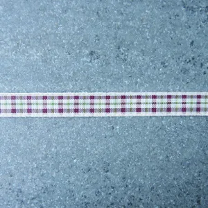 Plaid Ribbon - Burgundy / Beige