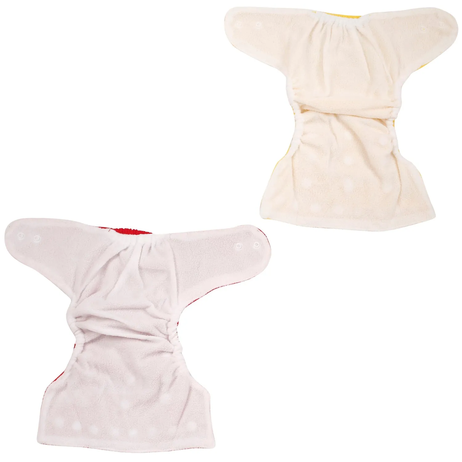 Plain Red And Yellow Reusable 2 Pk Diaper
