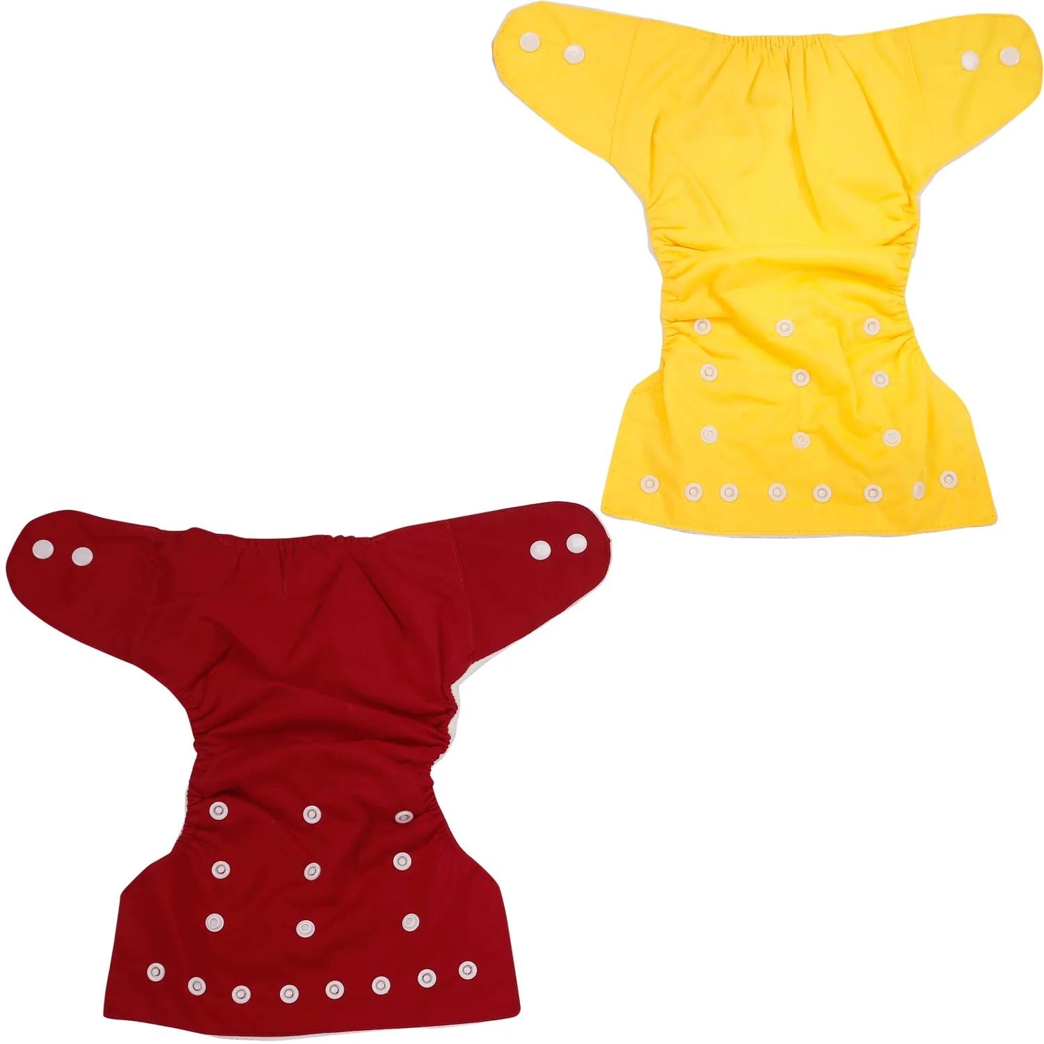 Plain Red And Yellow Reusable 2 Pk Diaper
