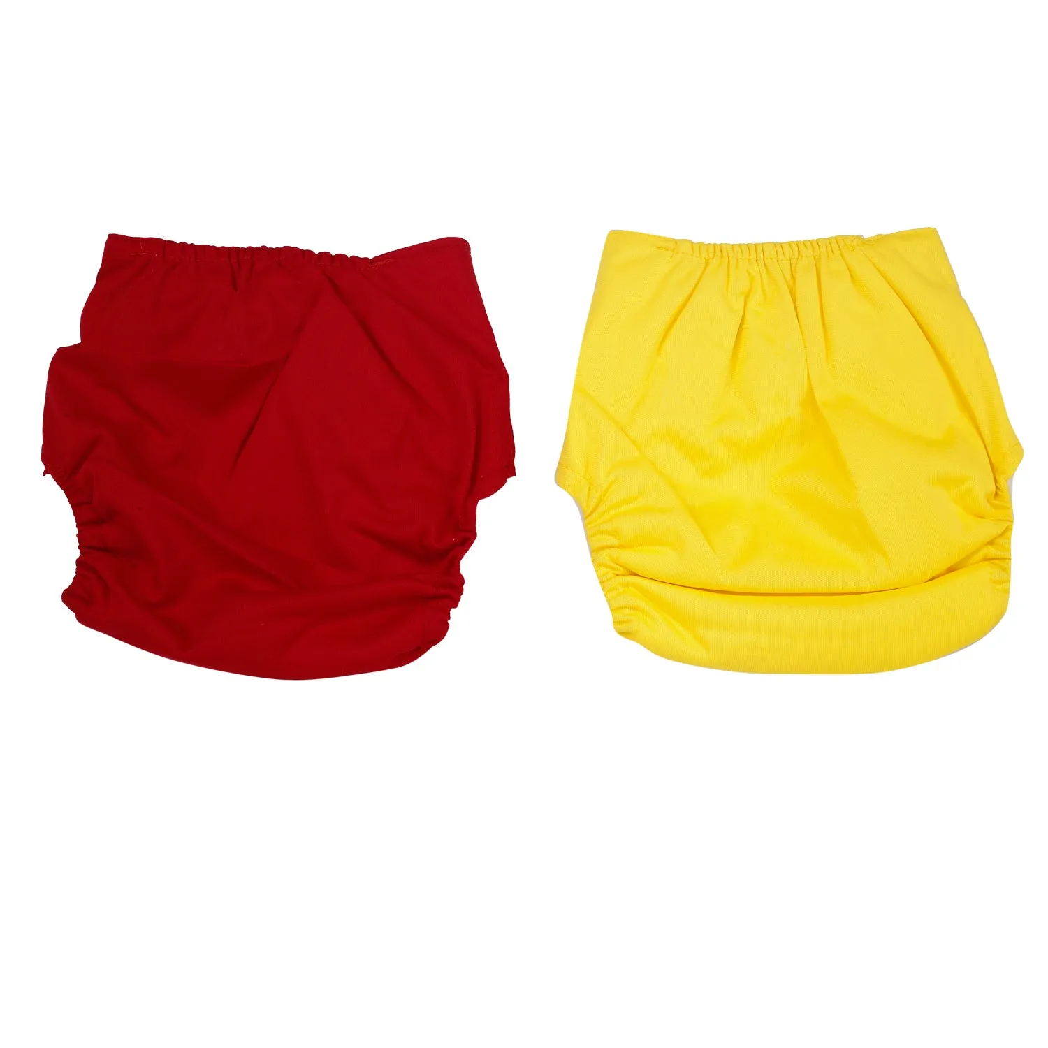 Plain Red And Yellow Reusable 2 Pk Diaper