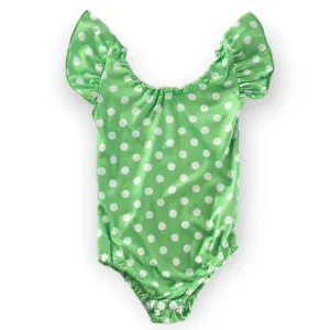Polka Dot Lil' Leotard - Green