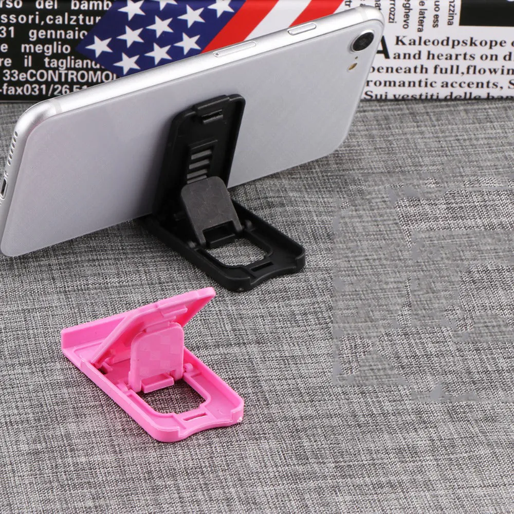 Portable Mini Mobile Phone Holder Foldable Desk Stand Holder 4 Degrees Adjustable Universal for iPhone green