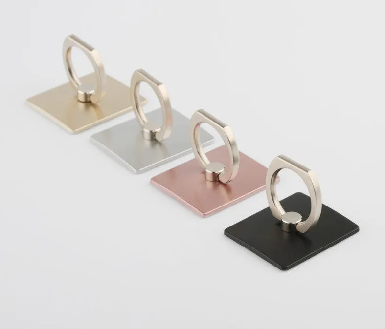 Portable Universal Metal Finger Ring Phone Holder - 360?? Rotating Bracket for iPhone Samsung, Silver