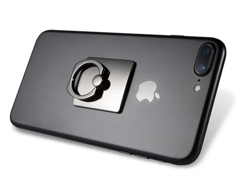 Portable Universal Metal Finger Ring Phone Holder - 360?? Rotating Bracket for iPhone Samsung, Silver