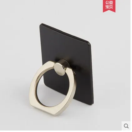 Portable Universal Metal Finger Ring Phone Holder - 360?? Rotating Bracket for iPhone Samsung, Silver