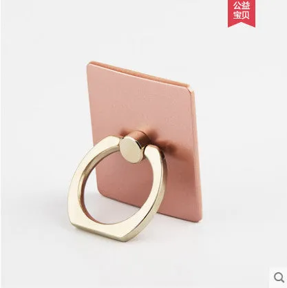 Portable Universal Metal Finger Ring Phone Holder - 360?? Rotating Bracket for iPhone Samsung, Silver