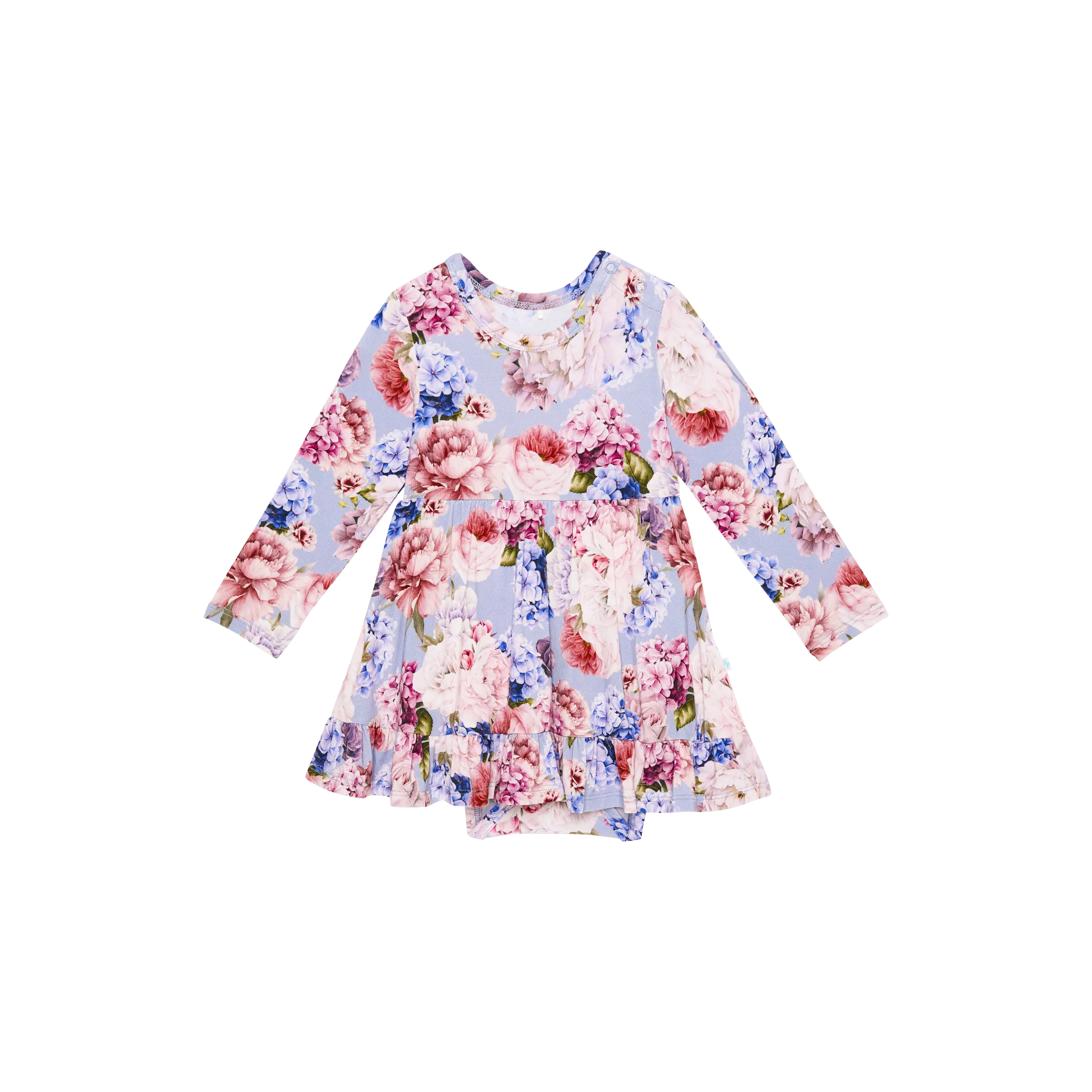 Posh Peanut Annie L/S Ruffled Twirl Bodysuit Dress