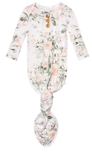 Posh Peanut Delilah Wood Button Knotted Gown