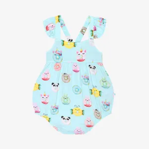 Posh Peanut Donuts Basic Ruffled Capsleeve Bubble Romper