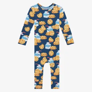 Posh Peanut Milk and Cookies-Long Sleeve Basic Romper