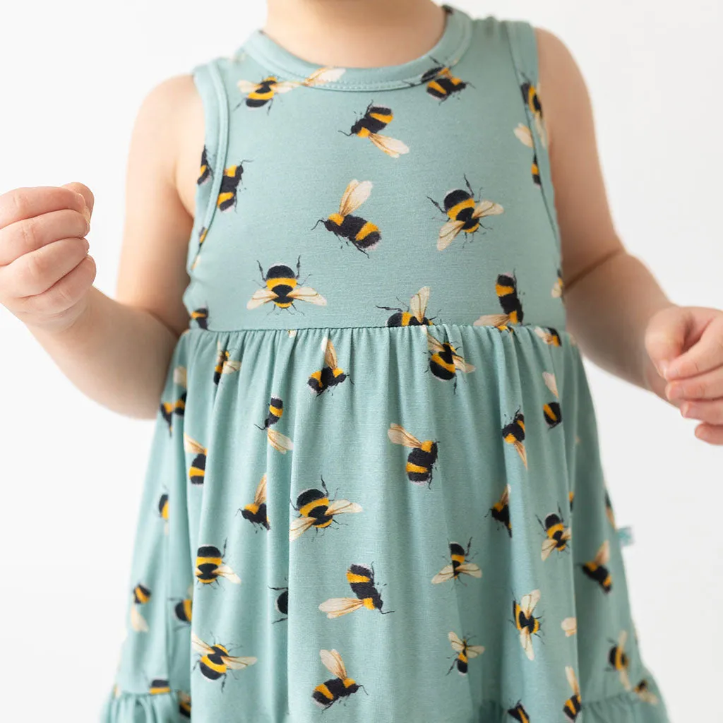 Posh Peanut Spring Bee Racerback Twirl Bodysuit Dress