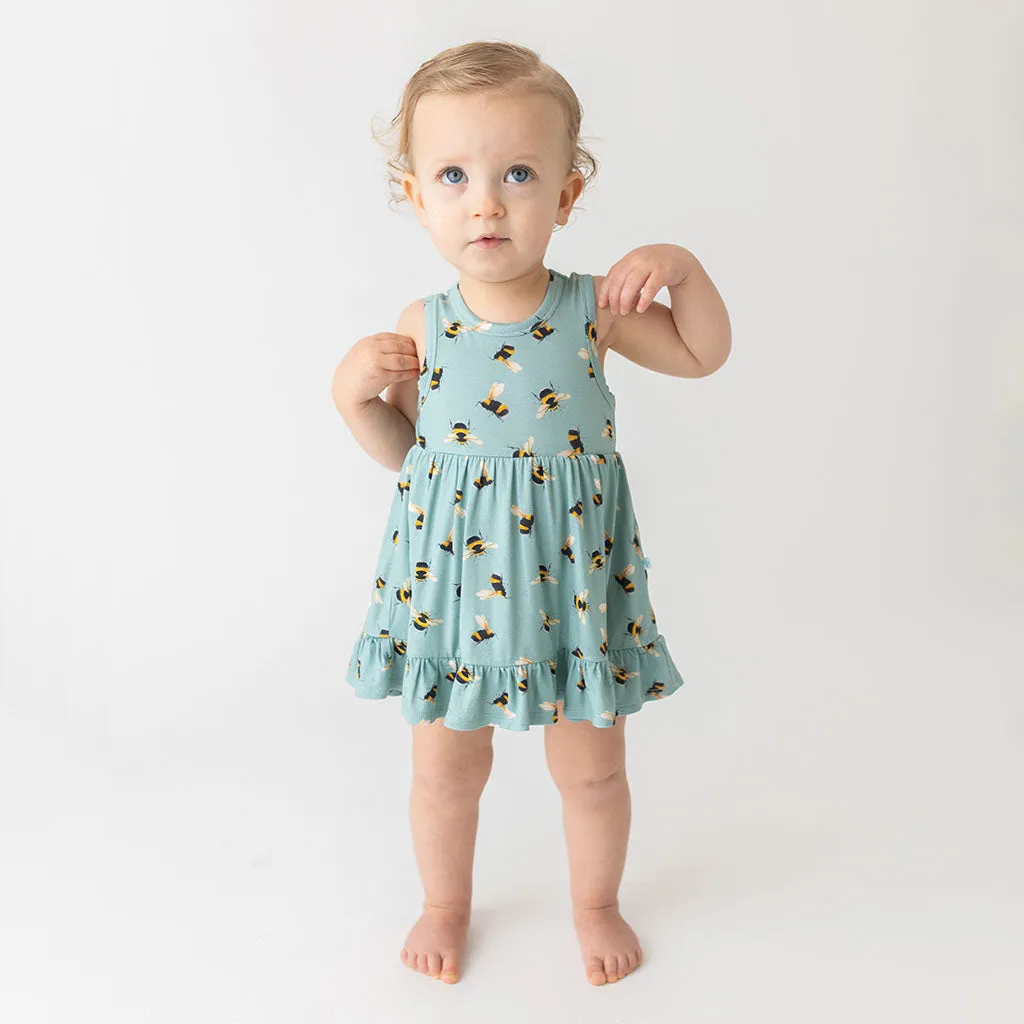 Posh Peanut Spring Bee Racerback Twirl Bodysuit Dress