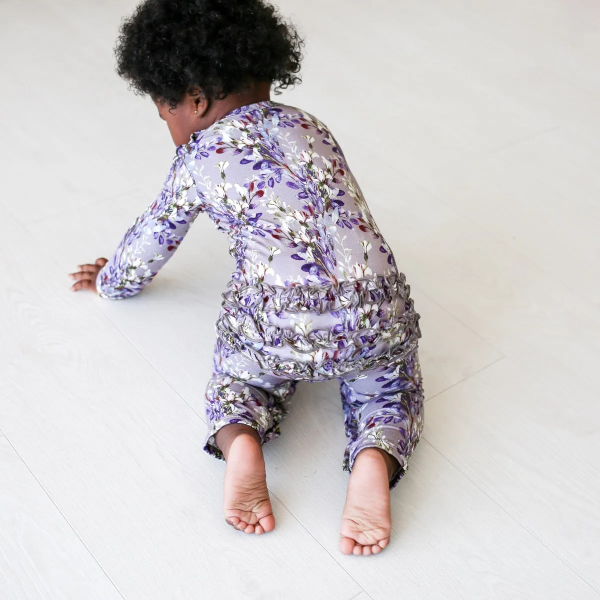 Posh Peanut Trinity Floral Ruffled Romper