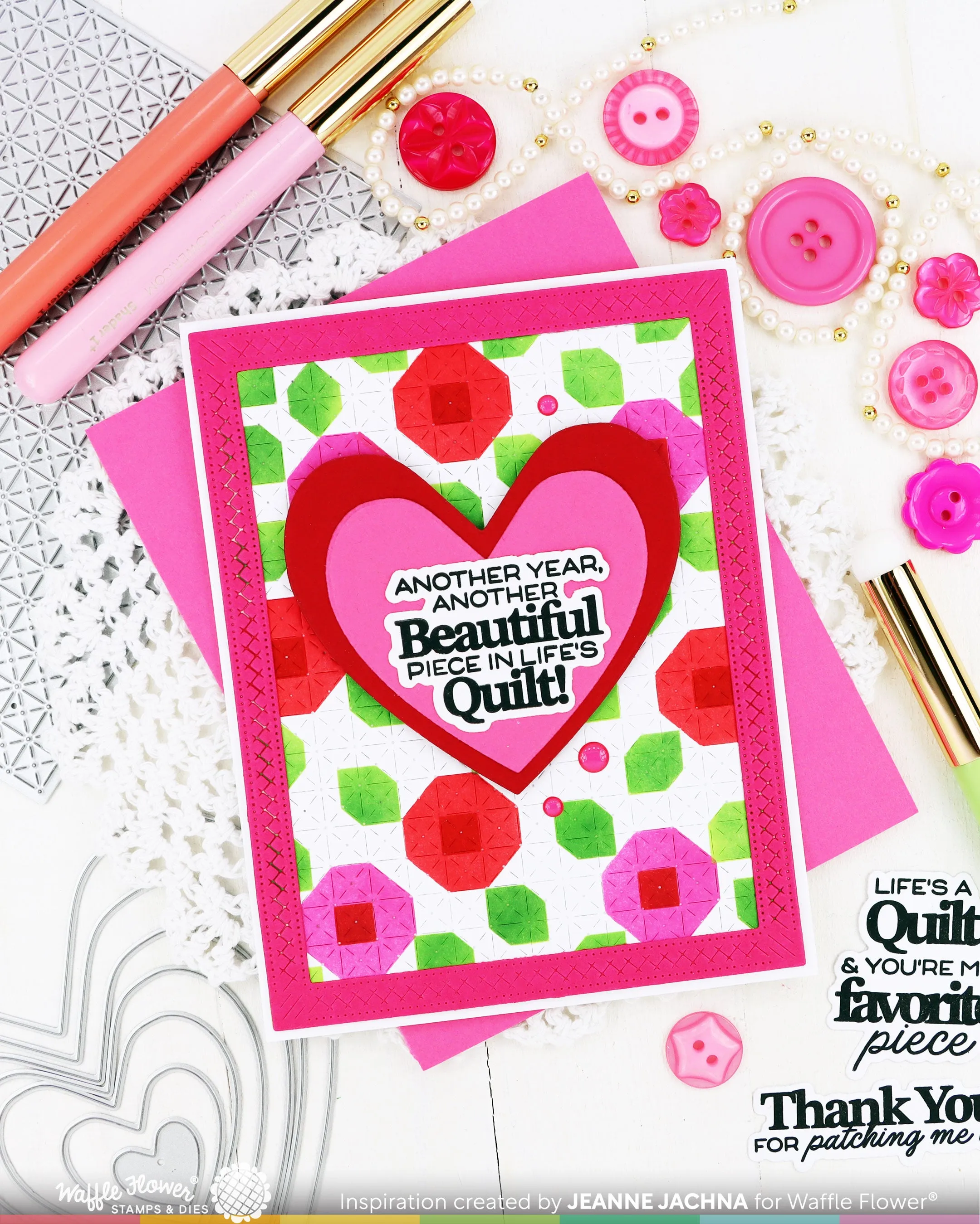 (Pre-Order) Quilted Hug Sentiments Stamp Set