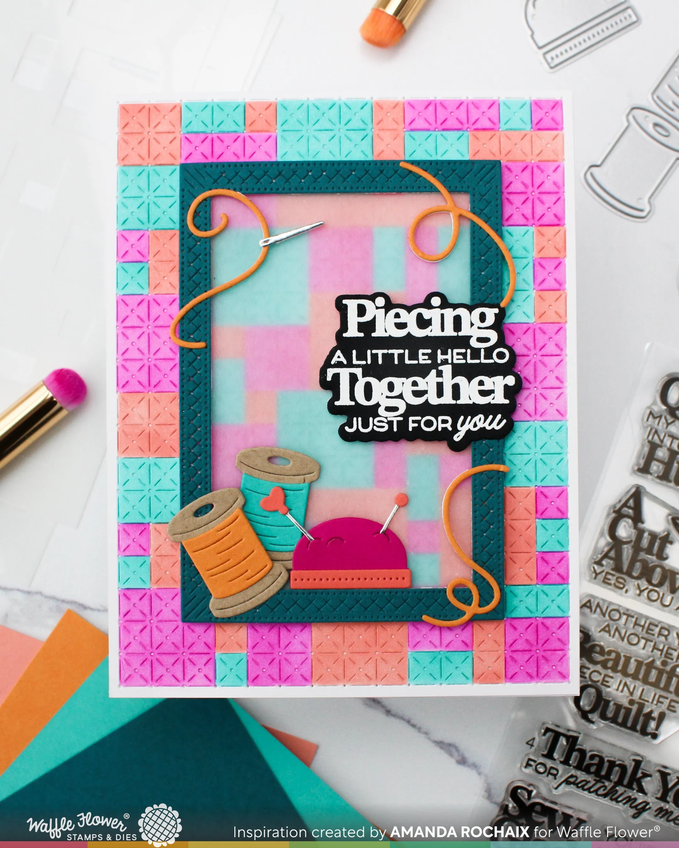 (Pre-Order) Quilted Hug Sentiments Stamp Set