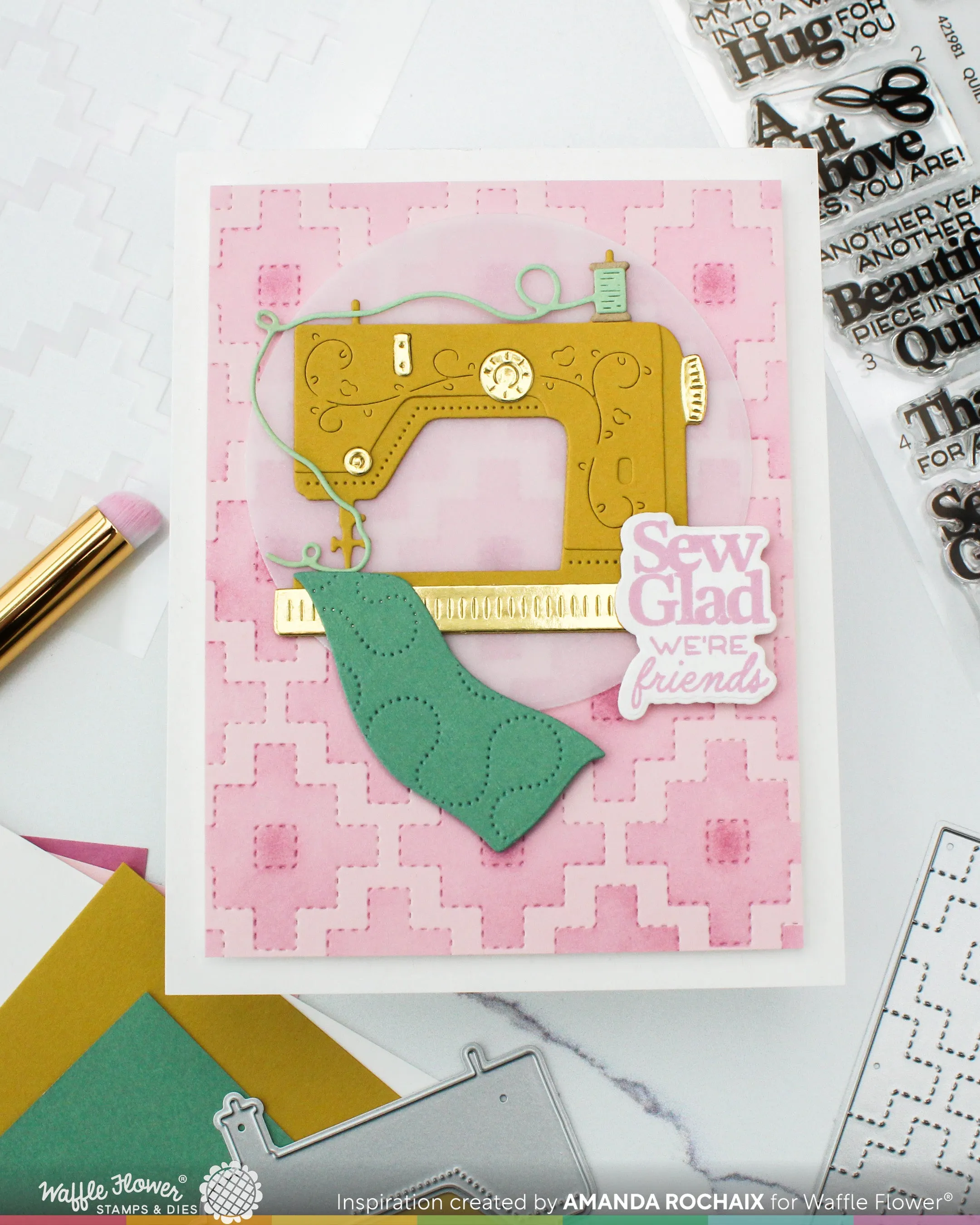 (Pre-Order) Quilted Hug Sentiments Stamp Set
