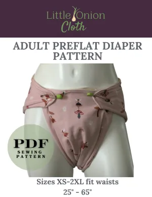 Preflat Adult Cloth Diaper PDF Sewing Pattern
