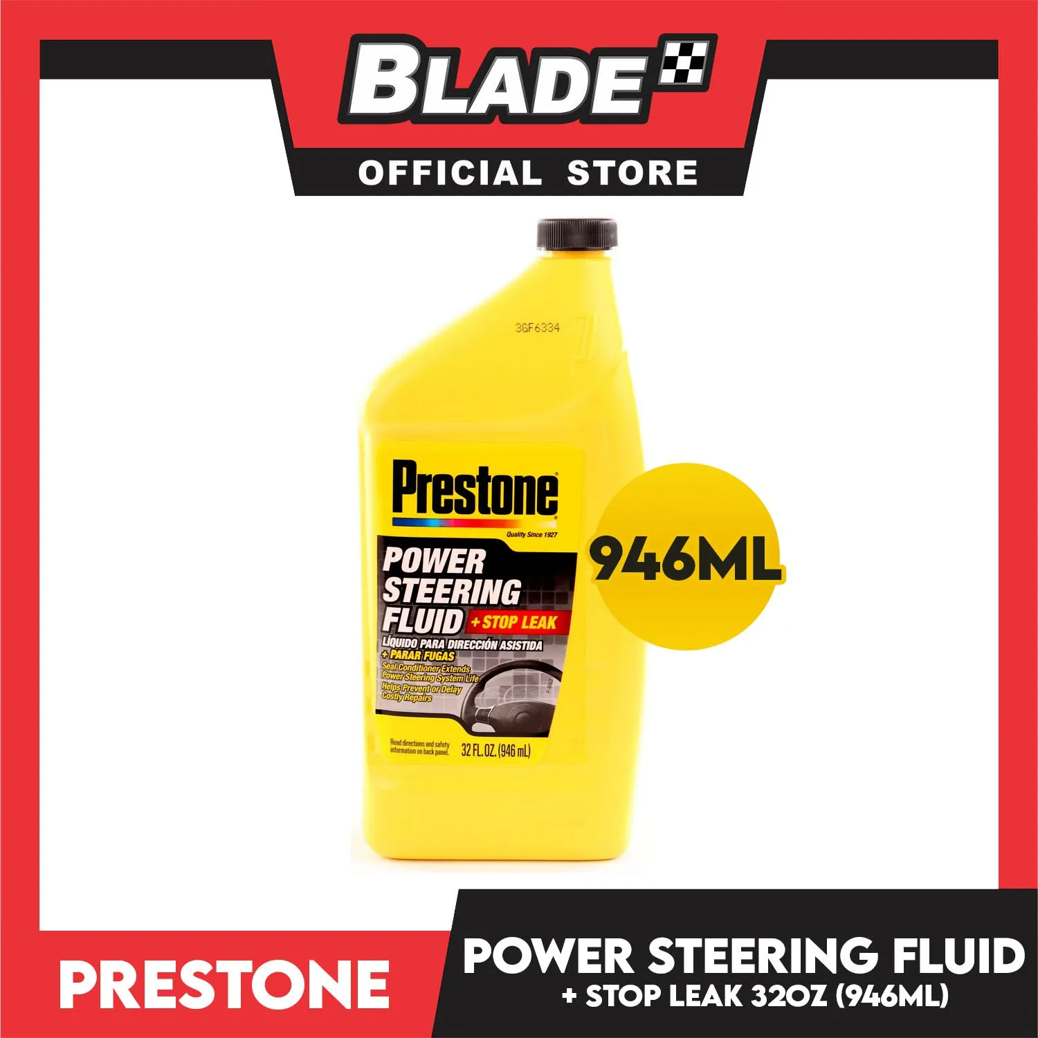 Prestone Power Steering Fluid AS-26IY 32oz (946ml) Anti Wear Additives Extended