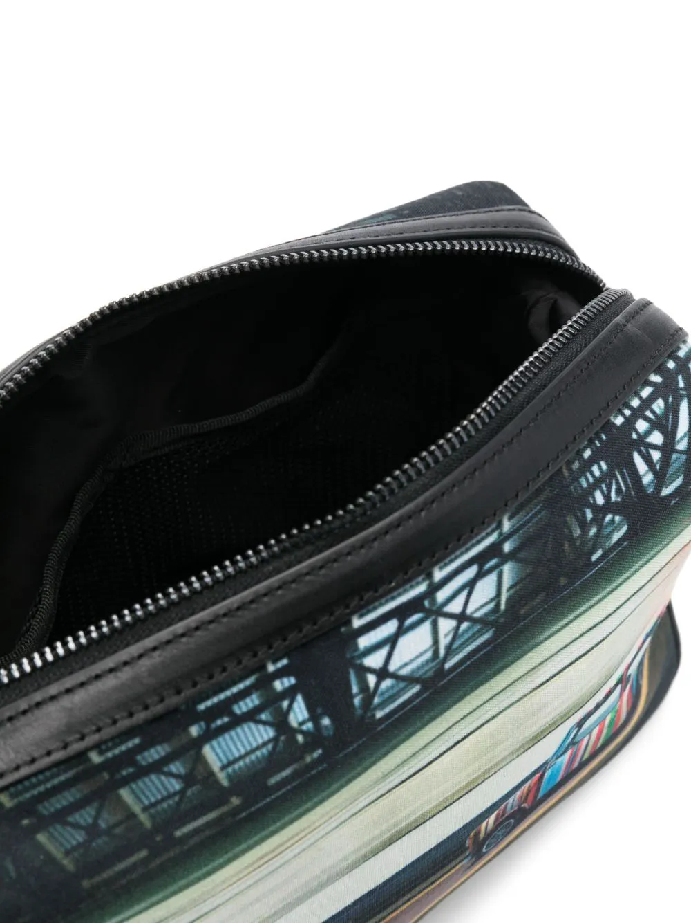 Printed leather beauty-case
